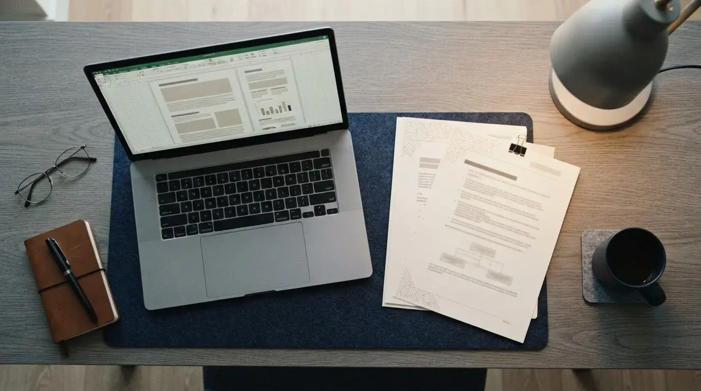 Rechtliche Dokumente und Laptop symbolisieren den regulatorischen Rahmen für Sportwetten in Deutschland