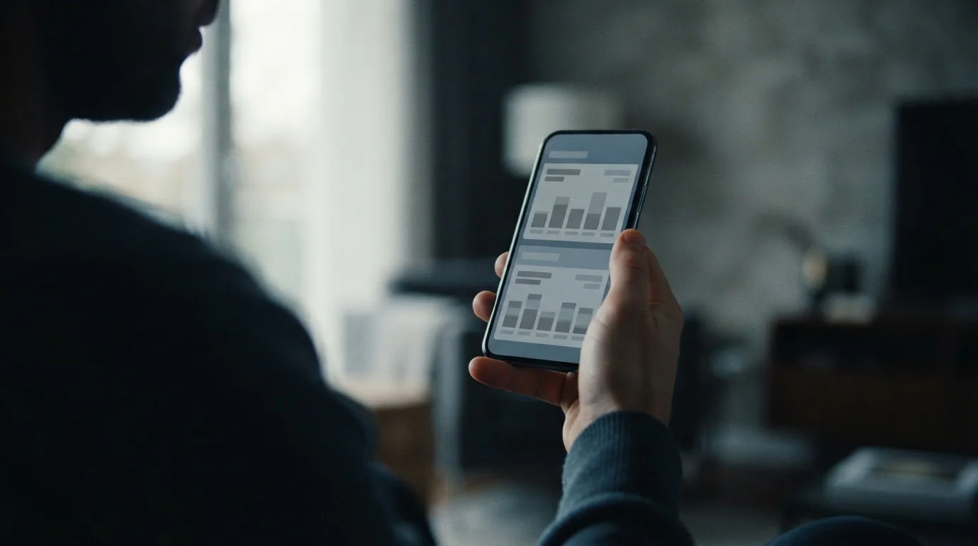 Smartphone mit Wettkonto-Interface, das Casino und Sport kombiniert