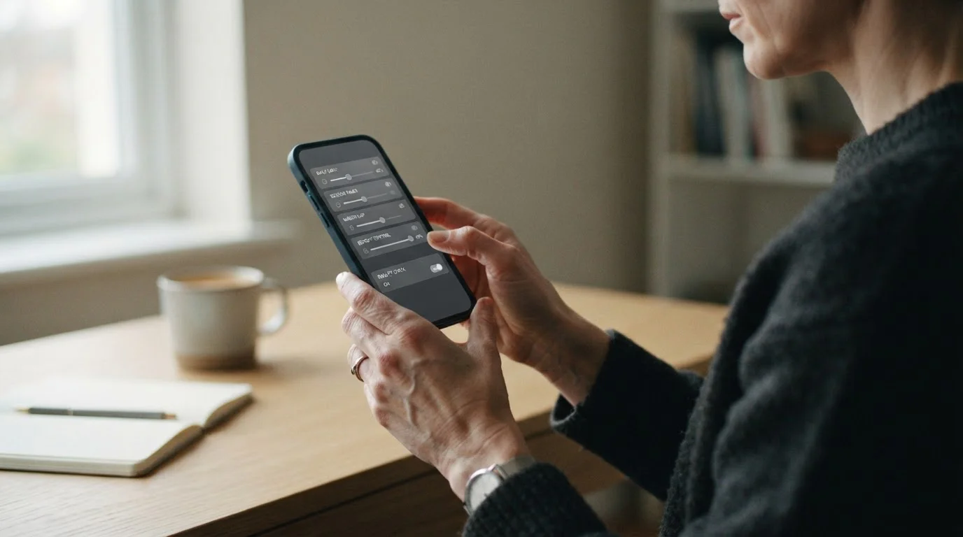 Hands setting limits on smartphone app interface for responsible betting