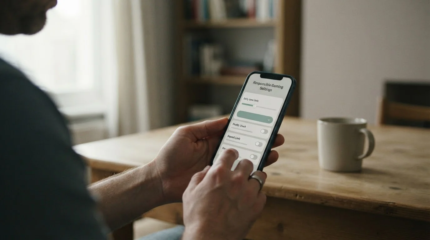 Person setzt Einzahlungslimit in Wett-App zur Förderung verantwortungsvollen Spielens